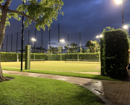 Finished Tennis Court Lighting