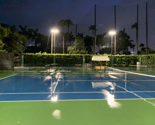 Tennis Court Evening Photo with new LED Lights