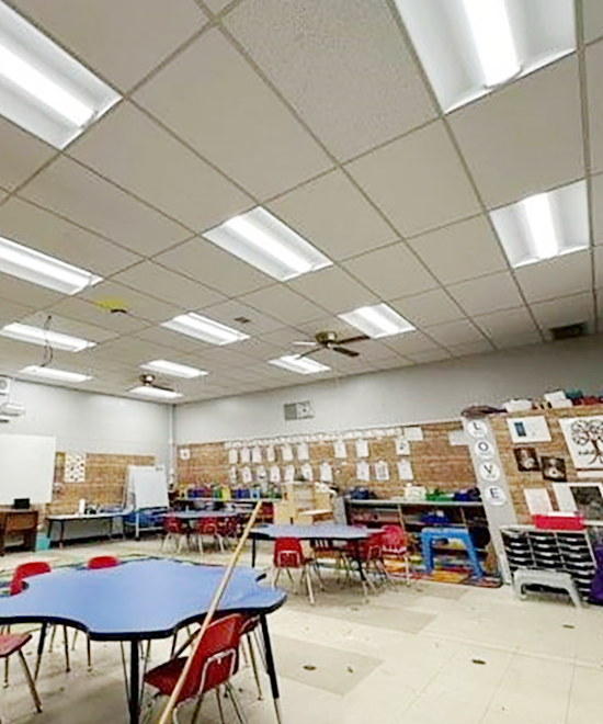 School Room Lighting after LEDs