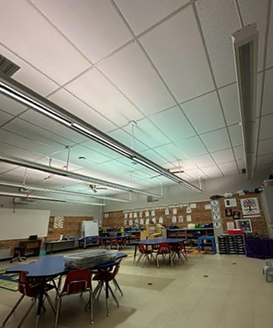 School Room Lighting befire LEDs